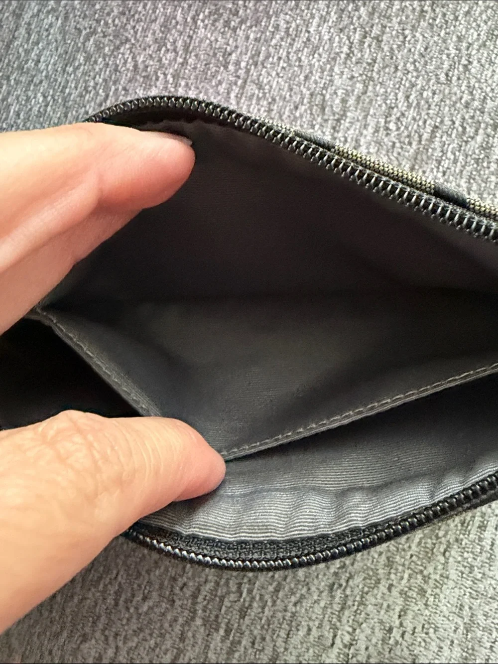 Coach Black and Taupe Signature Canvas Wristlet